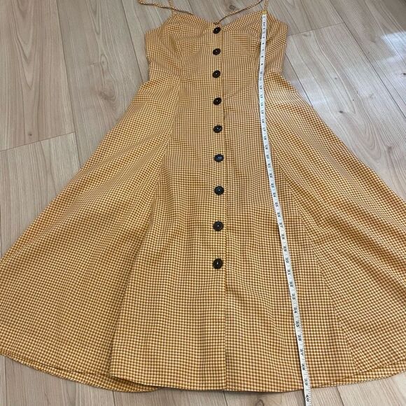 Moon River Gingham Plaid A Line Check Dress Sz M spaghetti straps. - Picture 7 of 11